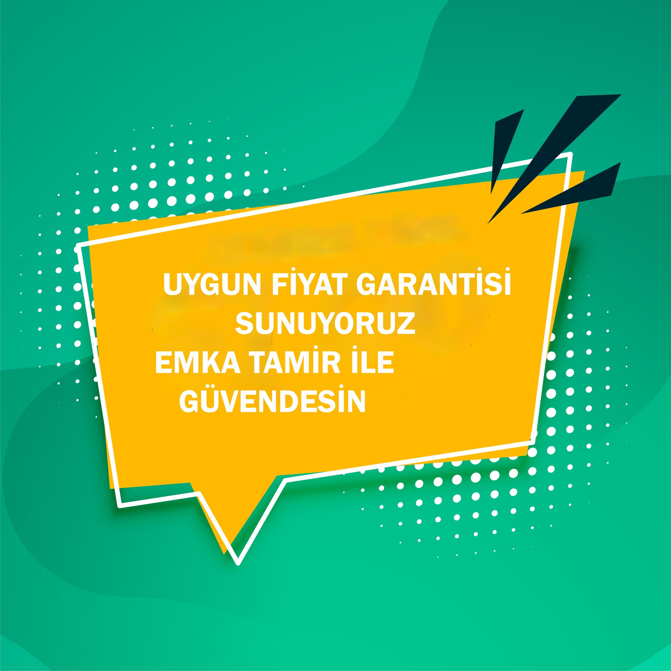 Emka Tamir – Uygun fiyat garantisi ve güvenilir hizmet mesajı.